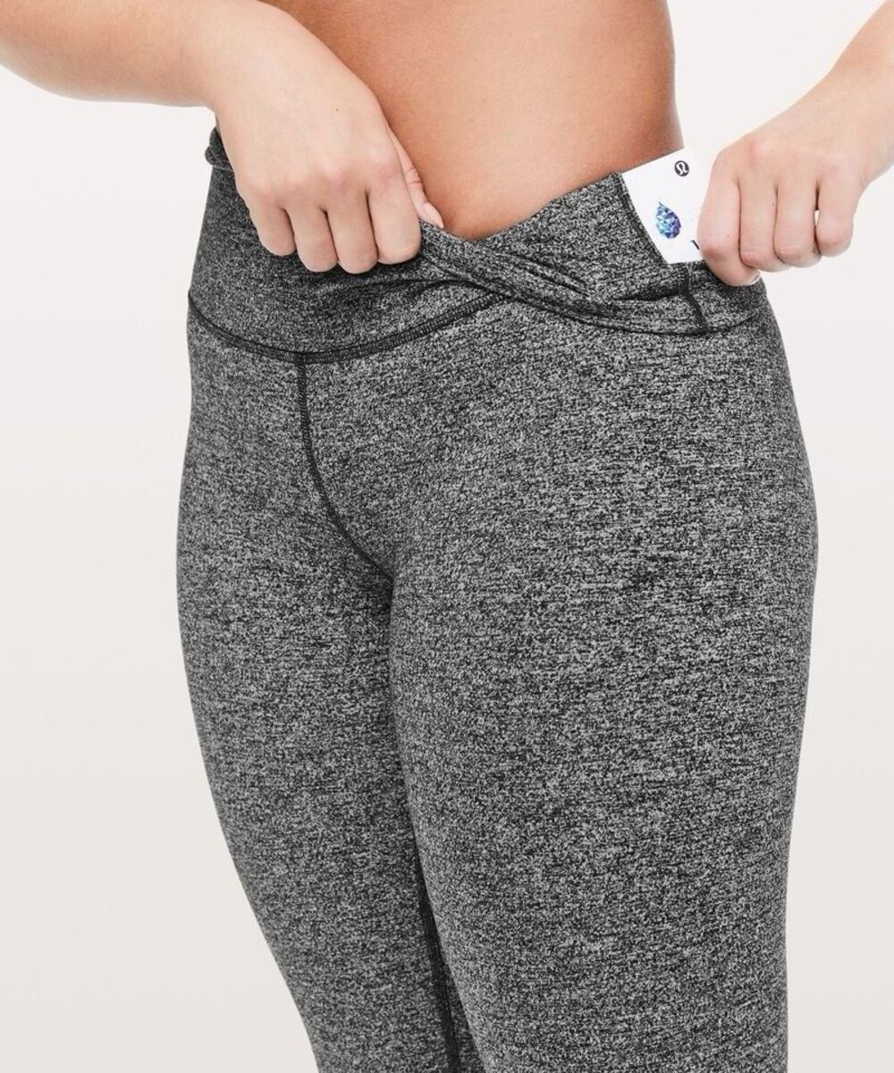 Lululemon Wunder Under Women's Heathered Black Hi-Rise Tight 28” Leggings SZ 2